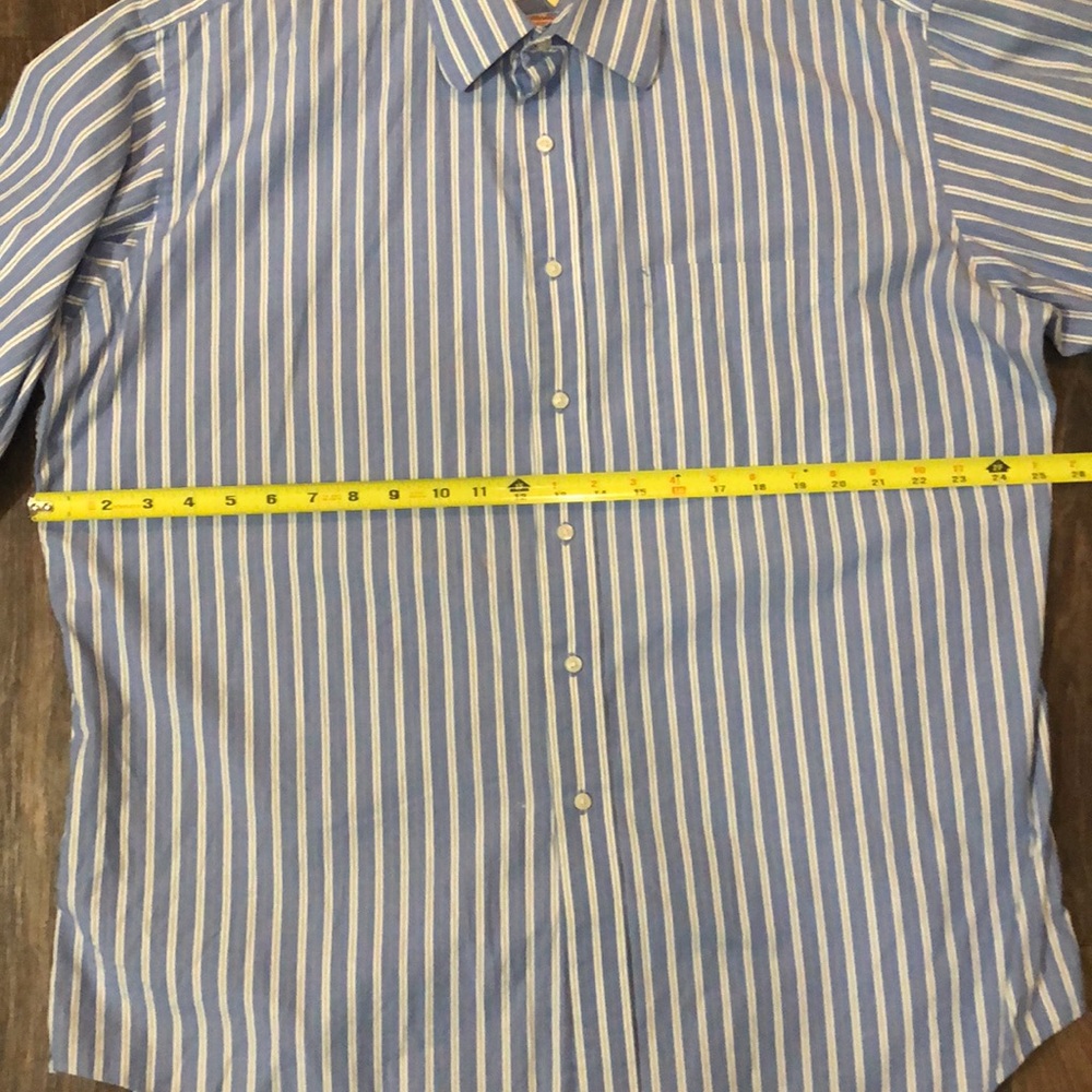 Tommy Hilfiger Blue and White Striped Button Down Shirt - Picture 8 of 8